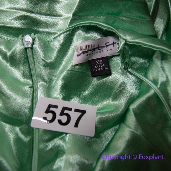 Anthropologie Delfi Pleated Pop Midi Dress in green, size XS - Picture 15 of 16